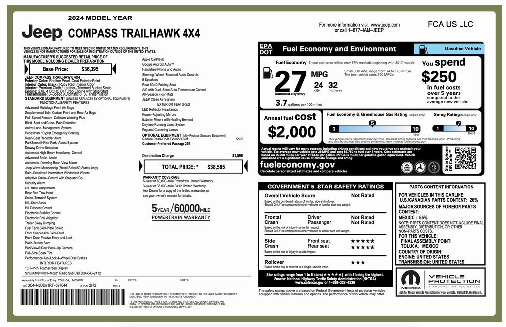 Certified 2024 Jeep Compass Trailhawk image 2