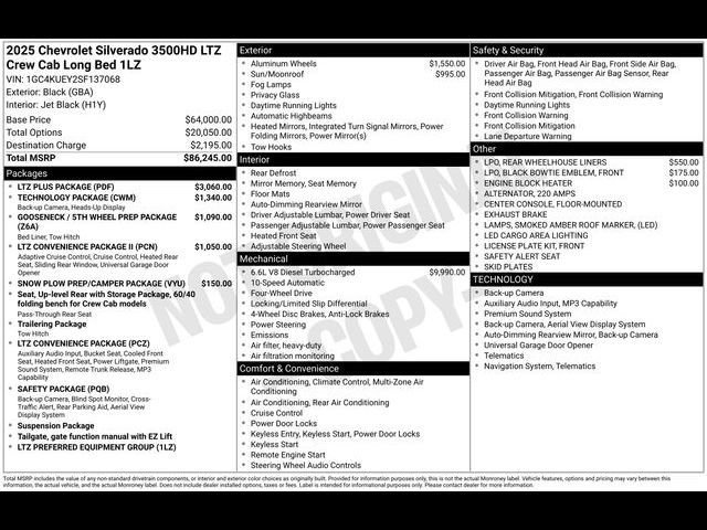 Used 2025 Chevrolet Silverado 3500 LTZ w/ LTZ Plus Package image 36