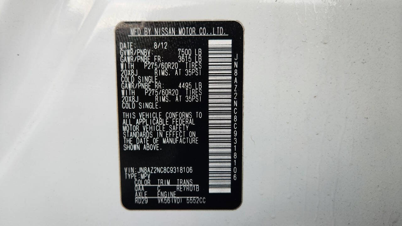 Used 2012 INFINITI QX56 4WD w/ Theater Pkg image 47