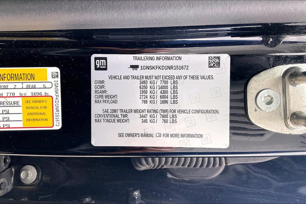 Used 2022 Chevrolet Suburban Premier AWD/4WD image 22