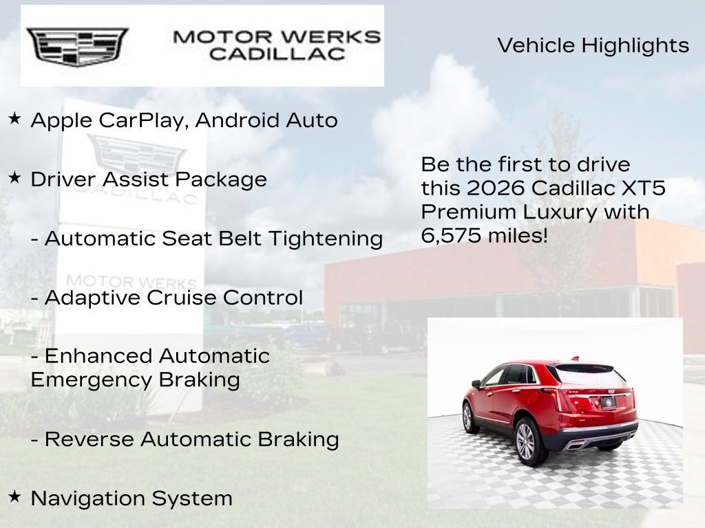 New 2026 Cadillac XT5 Premium Luxury w/ Driver Assist Package image 13