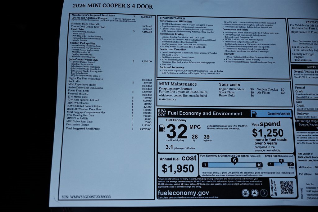 New 2026 MINI Cooper S image 40