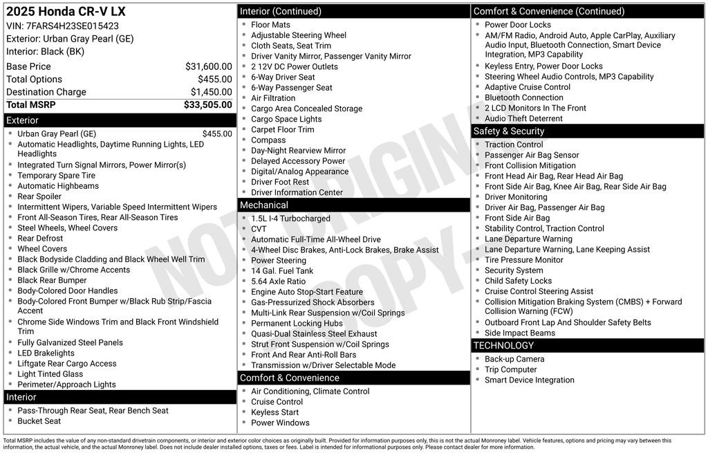 Certified 2025 Honda CR-V LX image 35