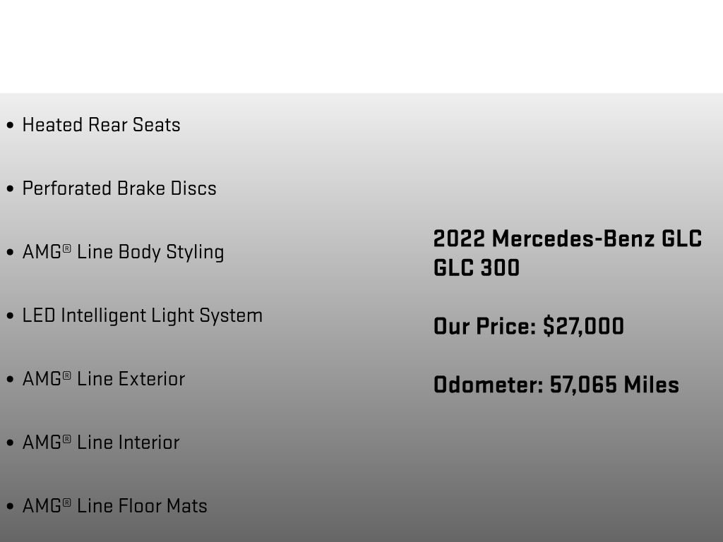 Used 2022 Mercedes-Benz GLC 300 4MATIC w/ AMG Line image 18