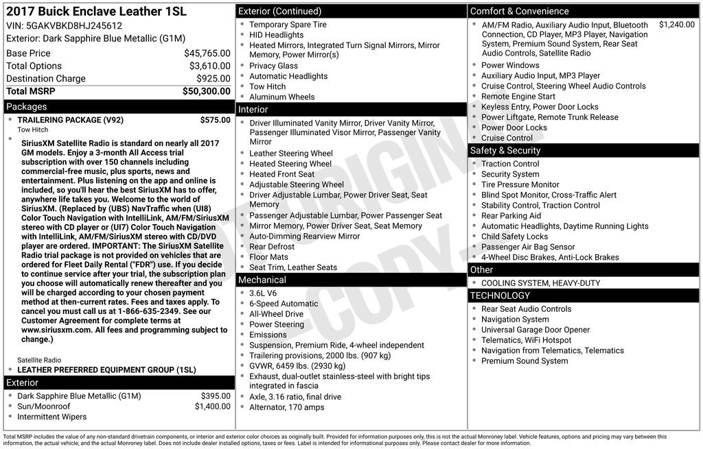 Used 2017 Buick Enclave Leather w/ Trailering Package image 38