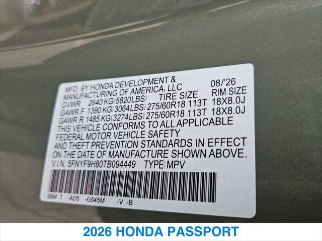 New 2026 Honda Passport TrailSport Elite image 27