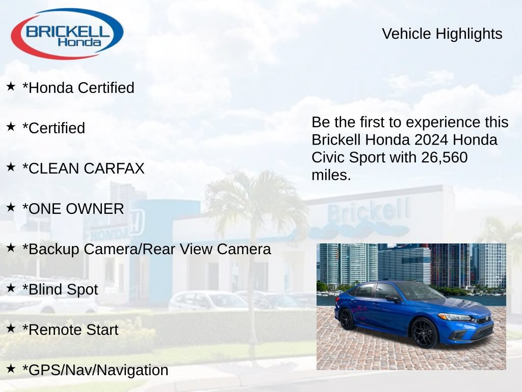 Used 2024 Honda Civic Sport image 9