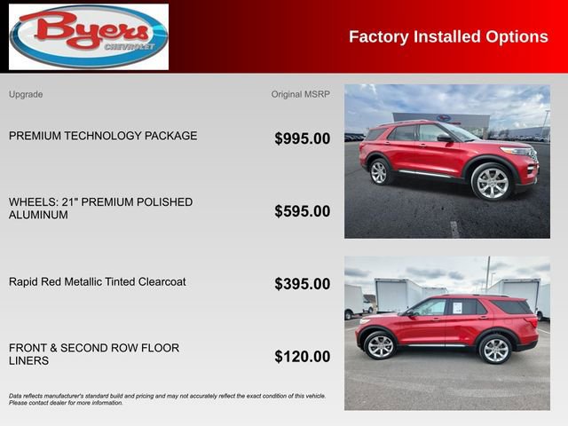 Used 2020 Ford Explorer Platinum w/ Premium Technology Package image 10