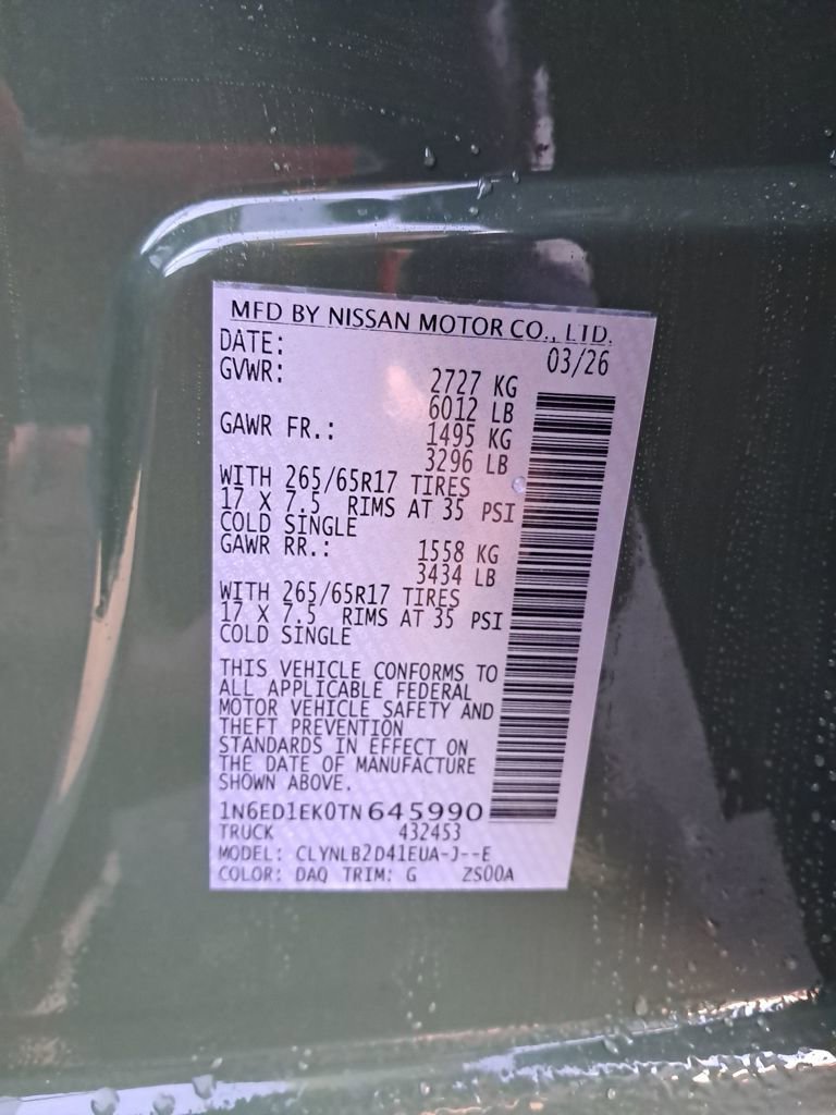 New 2026 Nissan Frontier SV w/ Tow Package AWD/4WD image 31