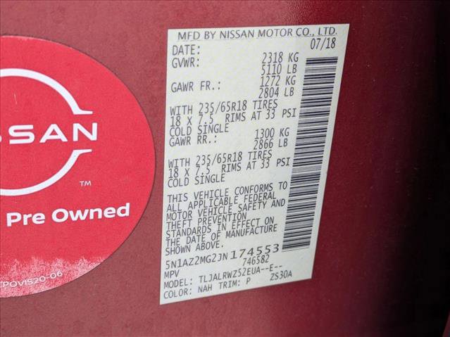 Used 2018 Nissan Murano SL w/ Moonroof Package image 15