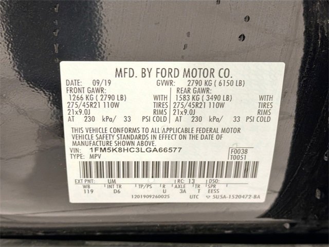 Used 2020 Ford Explorer Platinum w/ Premium Technology Package image 27