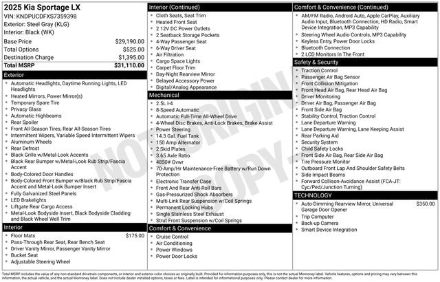 Used 2025 Kia Sportage LX image 4