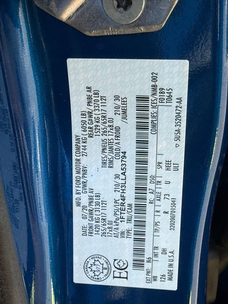 Used 2020 Ford Ranger Lariat w/ Equipment Group 501A Mid image 42