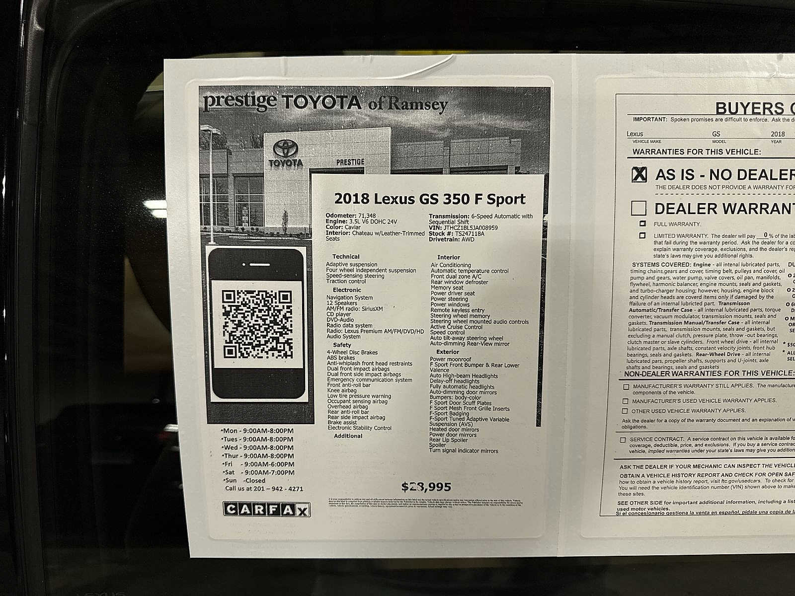 Used 2018 Lexus GS 350 F Sport image 12