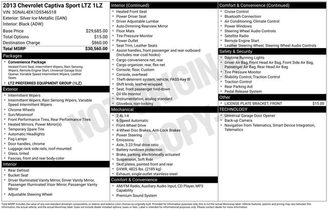 Used 2013 Chevrolet Captiva Sport LTZ FWD image 4
