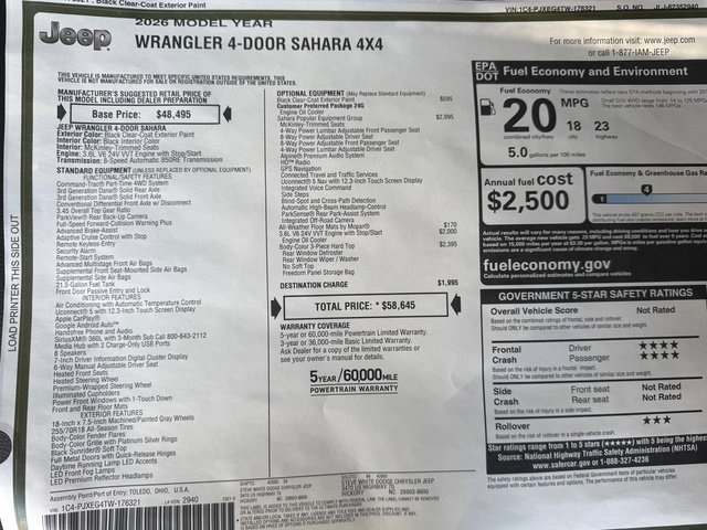 New 2026 Jeep Wrangler Unlimited Sahara AWD/4WD image 32