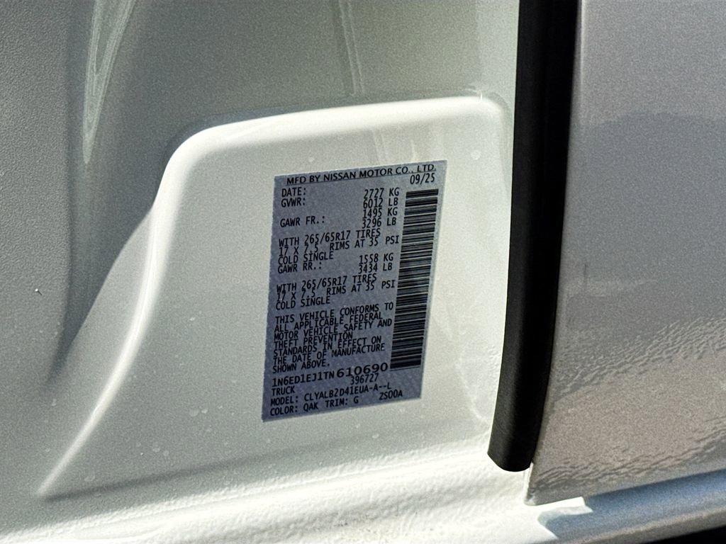 New 2026 Nissan Frontier SV image 28