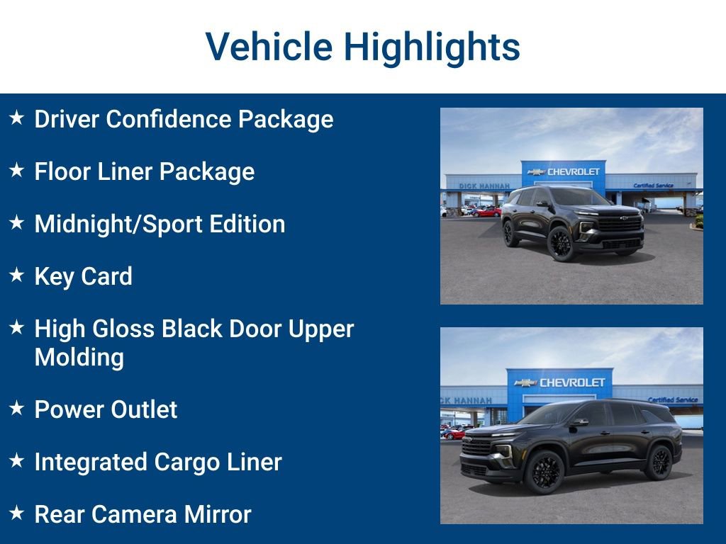 New 2026 Chevrolet Traverse LT w/ Midnight/Sport Edition image 3