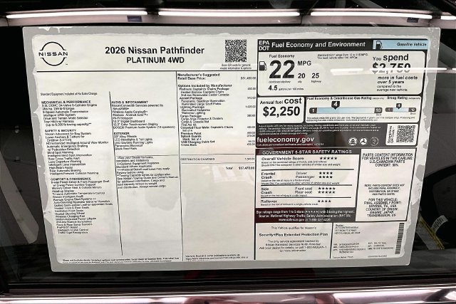 New 2026 Nissan Pathfinder Platinum w/ Lighting Package AWD/4WD image 44