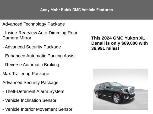 Used 2024 GMC Yukon XL Denali w/ Advanced Technology Package AWD/4WD image 8