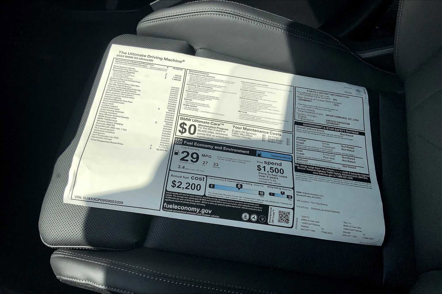 New 2025 BMW X3 xDrive30i w/ Convenience Package image 19