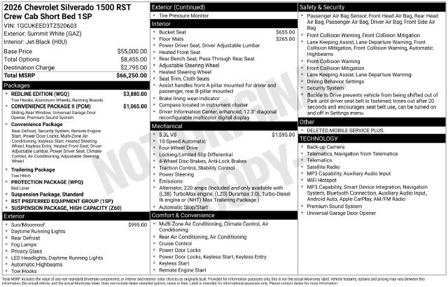 New 2026 Chevrolet Silverado 1500 RST w/ Redline Edition AWD/4WD image 36