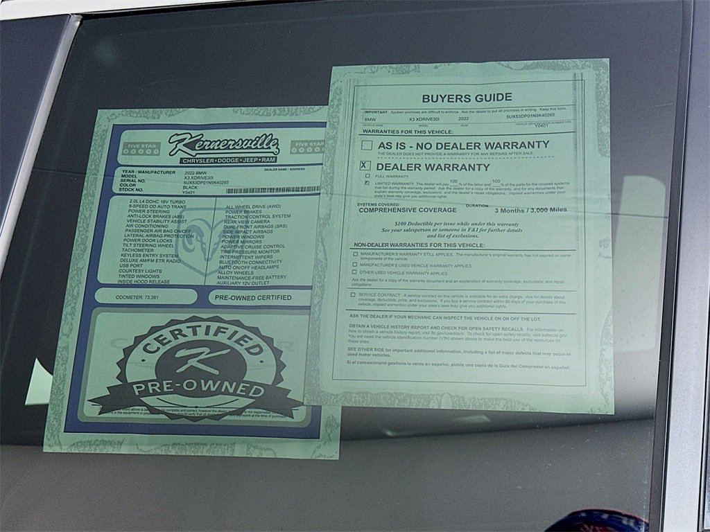 Used 2022 BMW X3 xDrive30i image 38