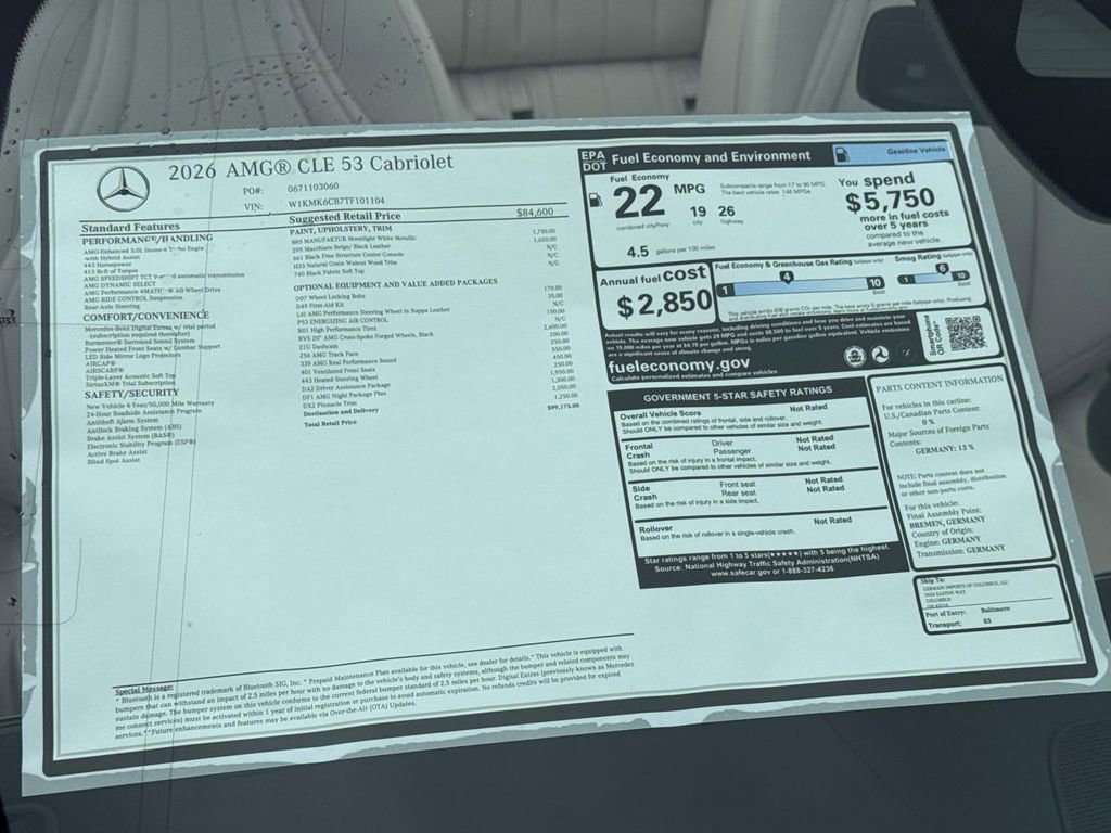 New 2026 Mercedes-Benz CLE 53 AMG 4MATIC Cabriolet image 9