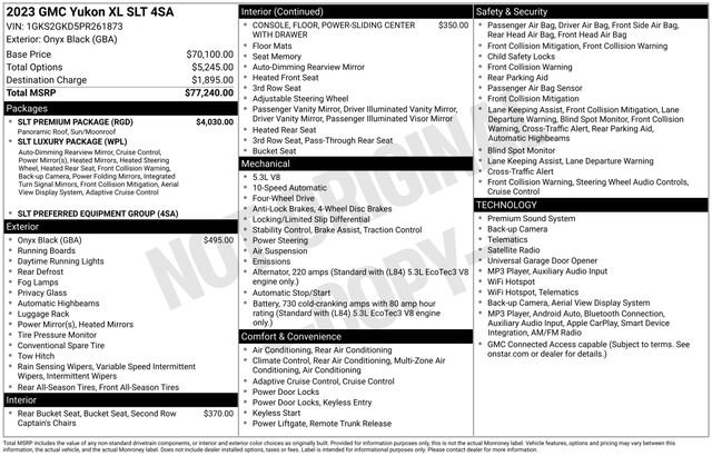 Used 2023 GMC Yukon XL SLT w/ SLT Premium Package AWD/4WD image 41