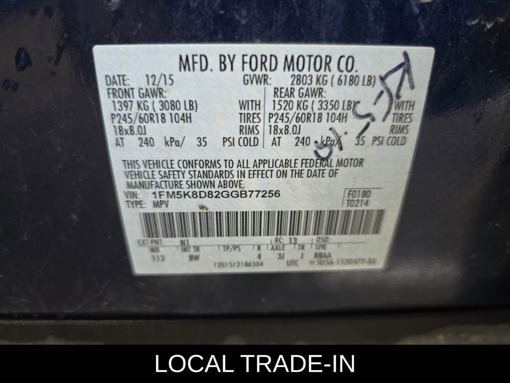 Used 2016 Ford Explorer XLT w/ Equipment Group 201A AWD/4WD image 37