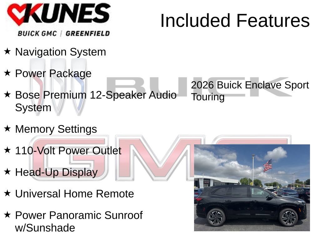 New 2026 Buick Enclave Sport Touring w/ Power Package image 3