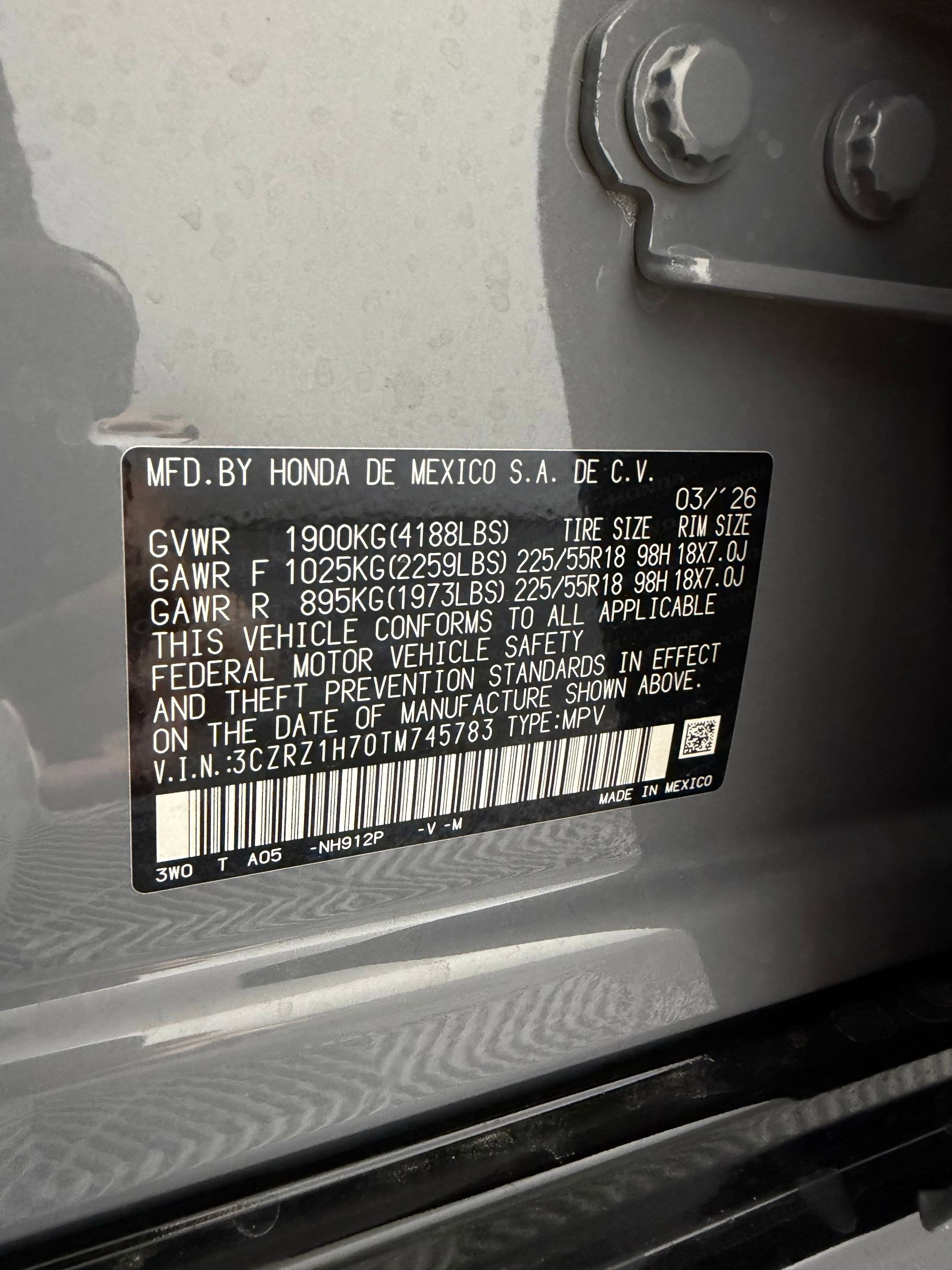 New 2026 Honda HR-V EX-L image 18