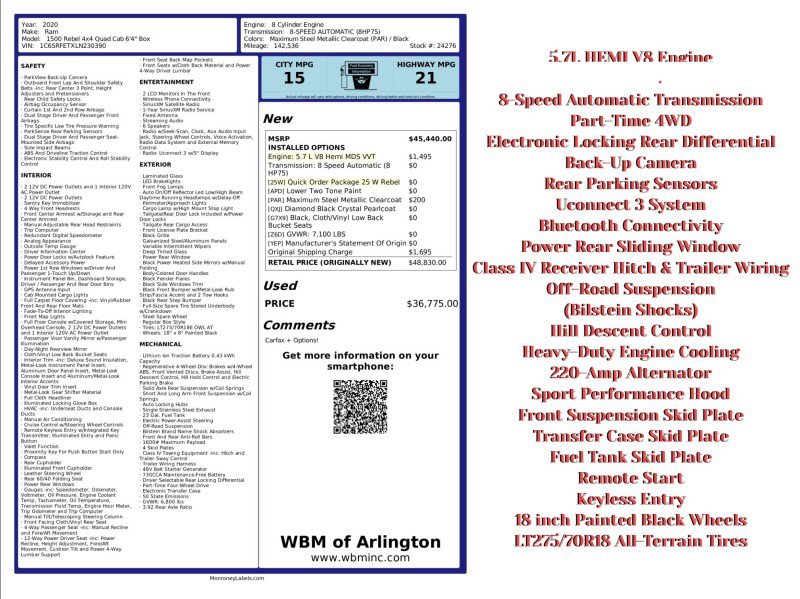 Used 2020 RAM 1500 Rebel image 2