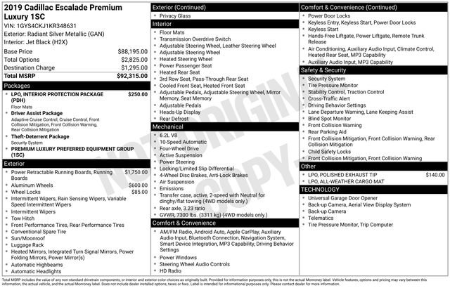 Used 2019 Cadillac Escalade Premium Luxury image 5