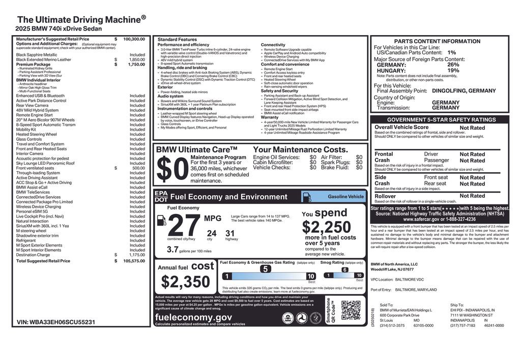 Used 2025 BMW 740i xDrive image 12