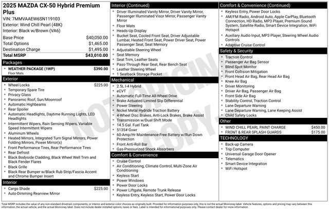Certified 2025 MAZDA CX-50 2.5 Hybrid w/ Weather Package image 6