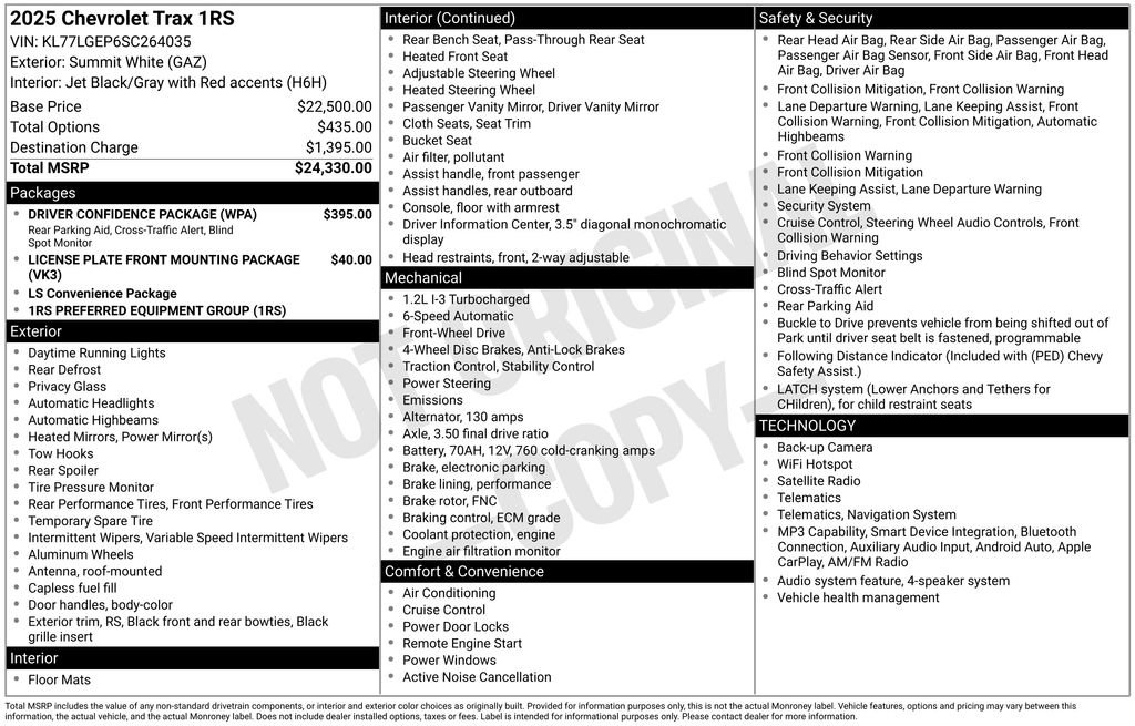 Used 2025 Chevrolet Trax RS w/ Driver Confidence Package FWD image 5