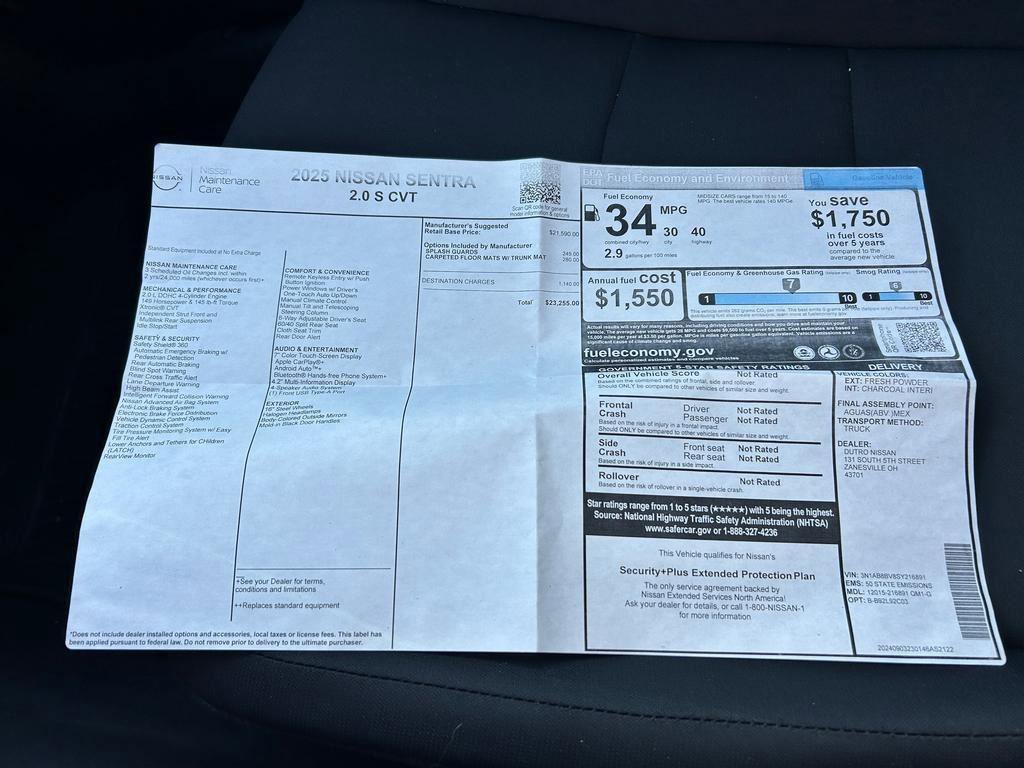Certified 2025 Nissan Sentra S image 38
