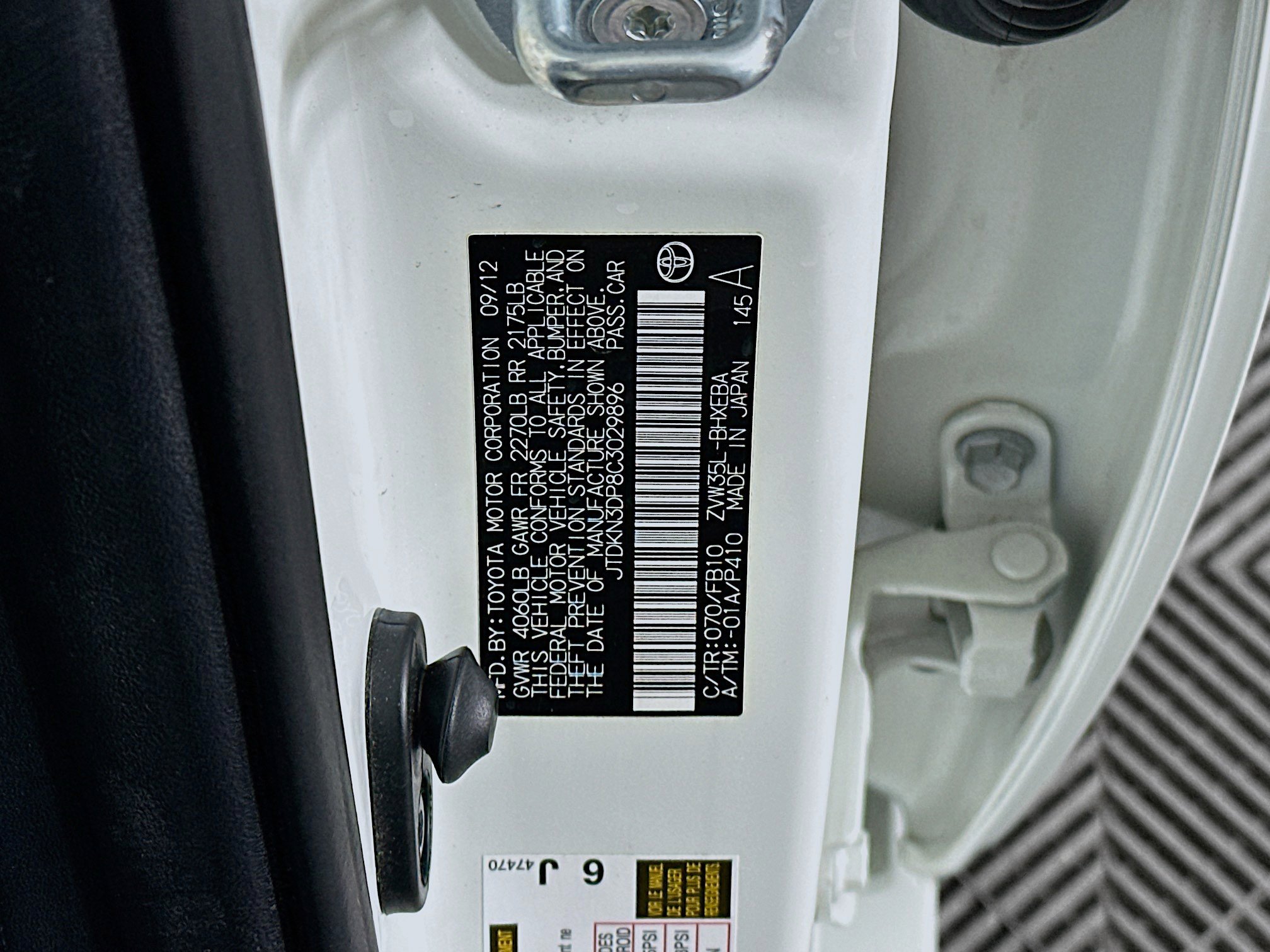 Used 2012 Toyota Prius Prime Plug-In Hybrid FWD image 12
