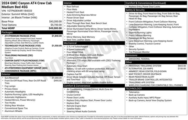 Used 2024 GMC Canyon AT4 w/ AT4 Premium Package image 31