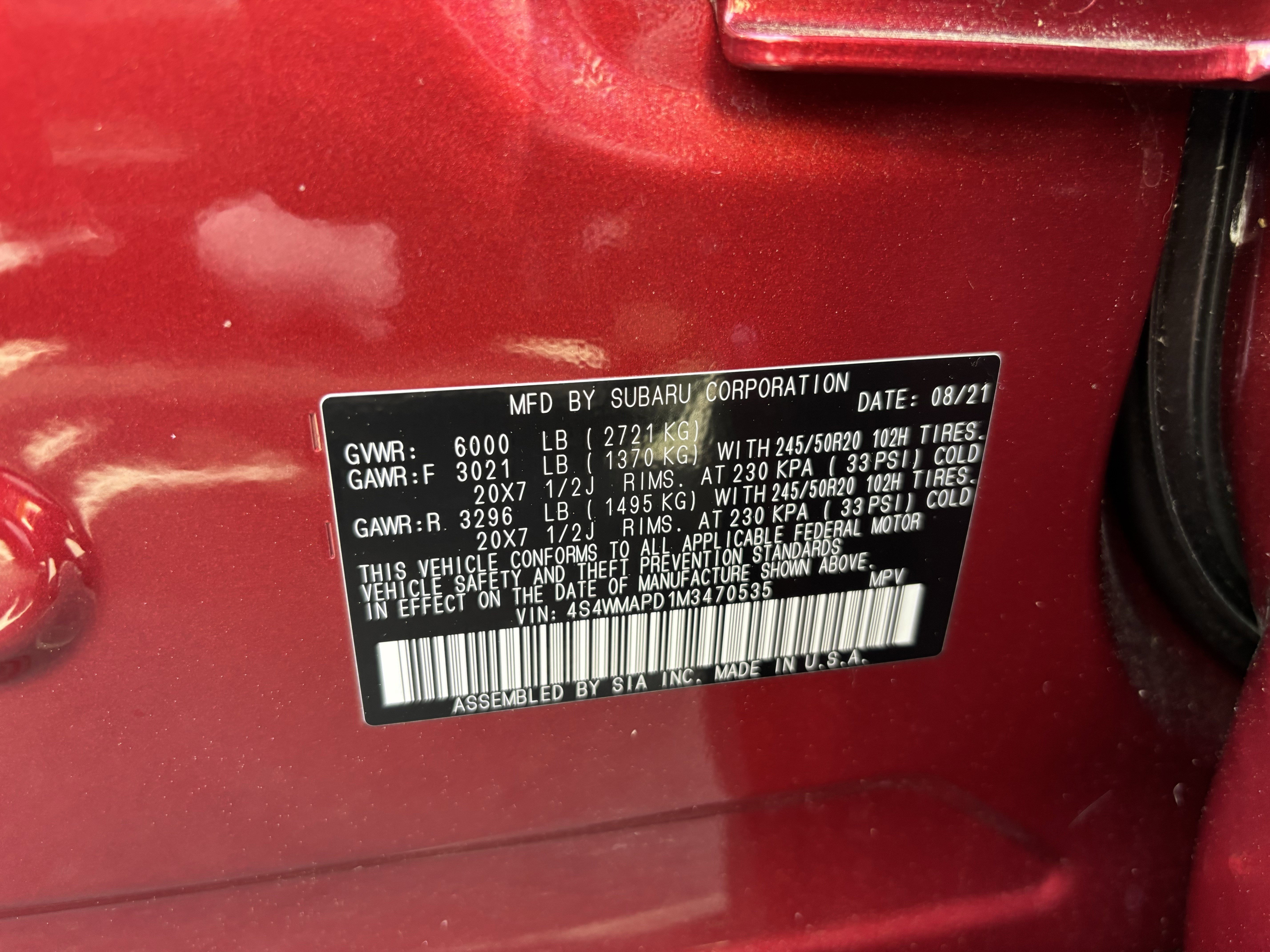 Used 2021 Subaru Ascent Limited w/ Technology Package image 38