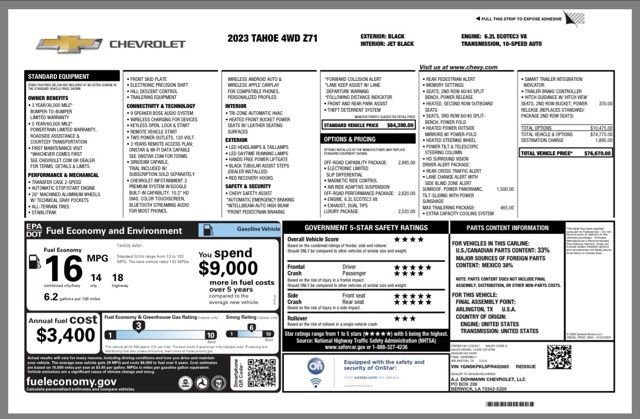 Used 2023 Chevrolet Tahoe Z71 w/ Off-Road Capability Package image 29