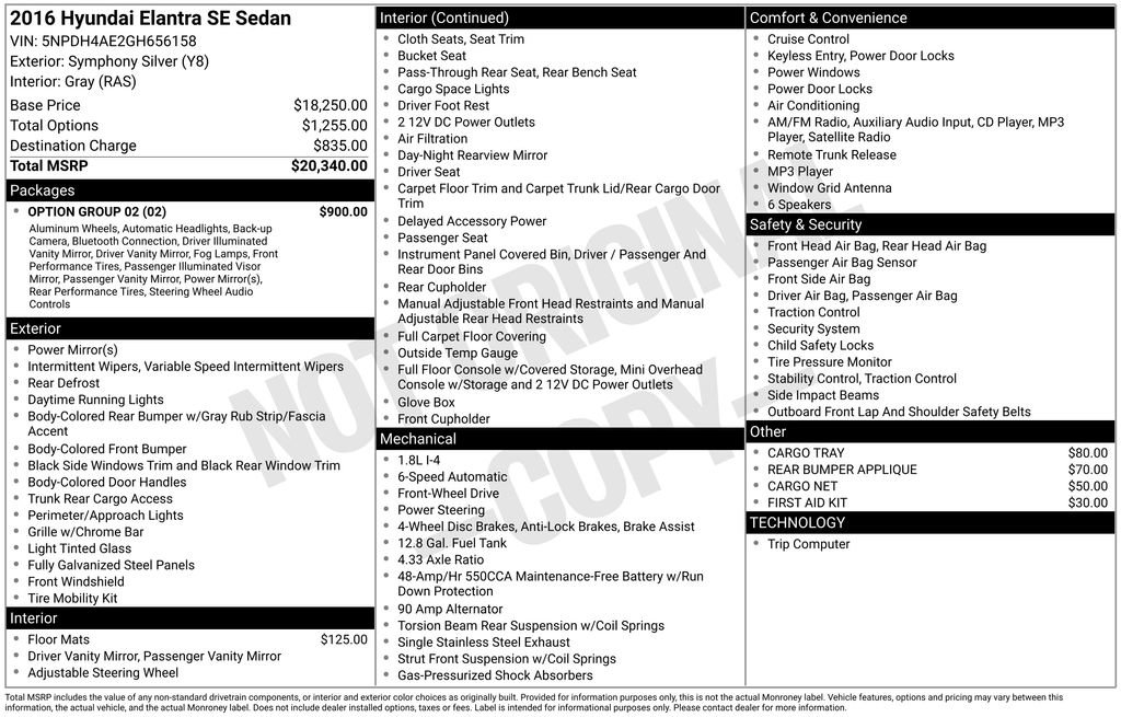 Used 2016 Hyundai Elantra SE w/ Option Group 02 image 2