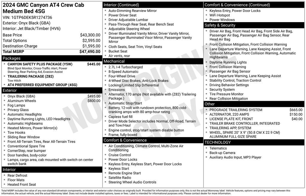 Used 2024 GMC Canyon AT4 w/ Canyon Safety Plus Package image 9