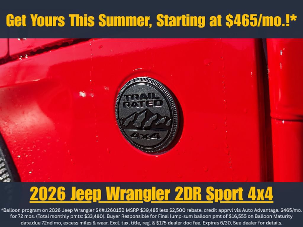 New 2026 Jeep Wrangler Sport AWD/4WD image 31