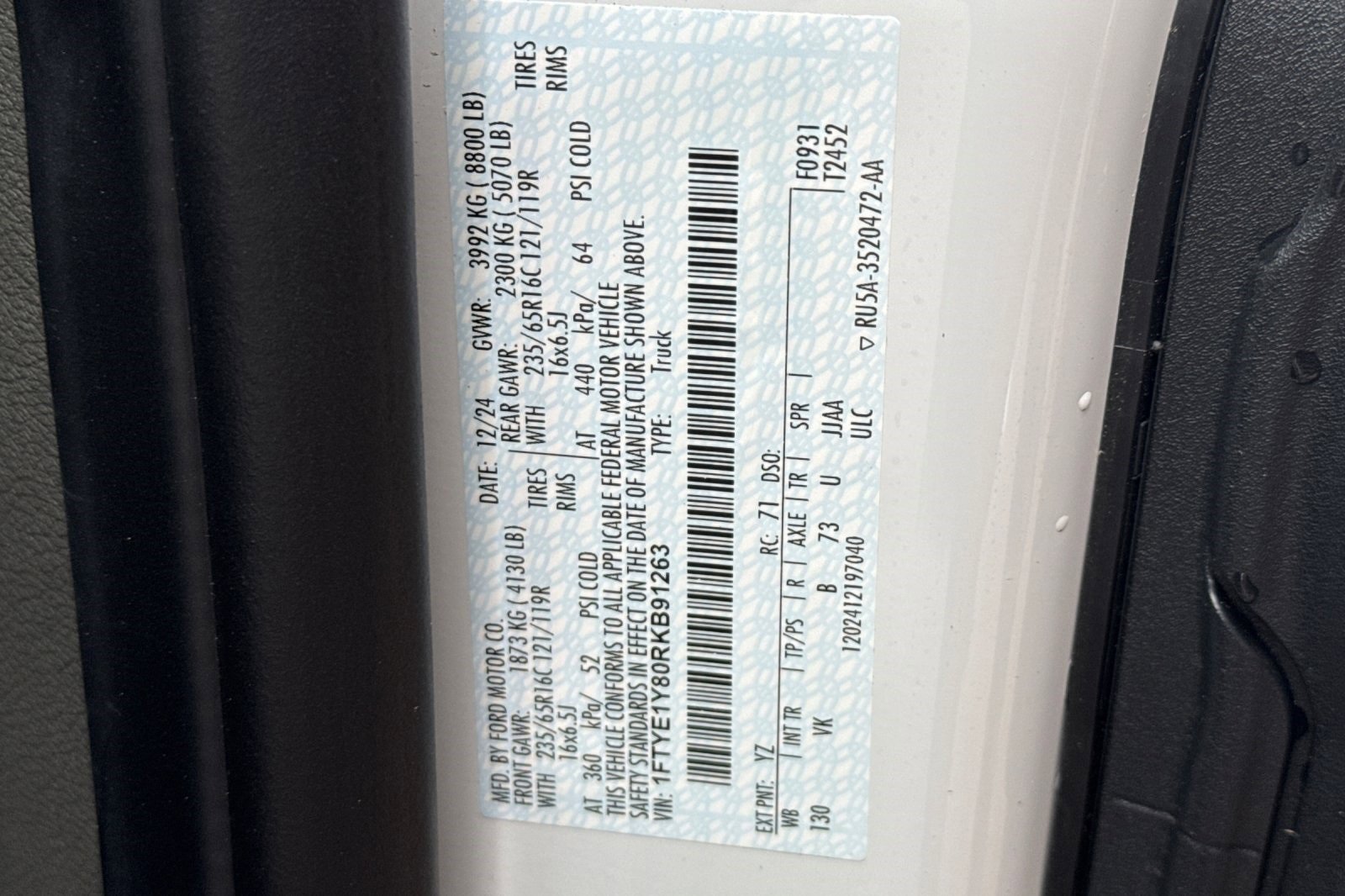 Used 2024 Ford Transit 150 Low Roof w/ Load Area Protection Package image 25