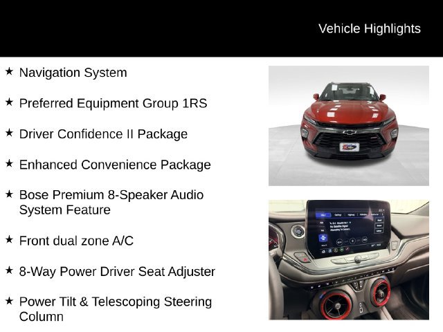 Certified 2024 Chevrolet Blazer RS w/ Driver Confidence II Package AWD/4WD image 16