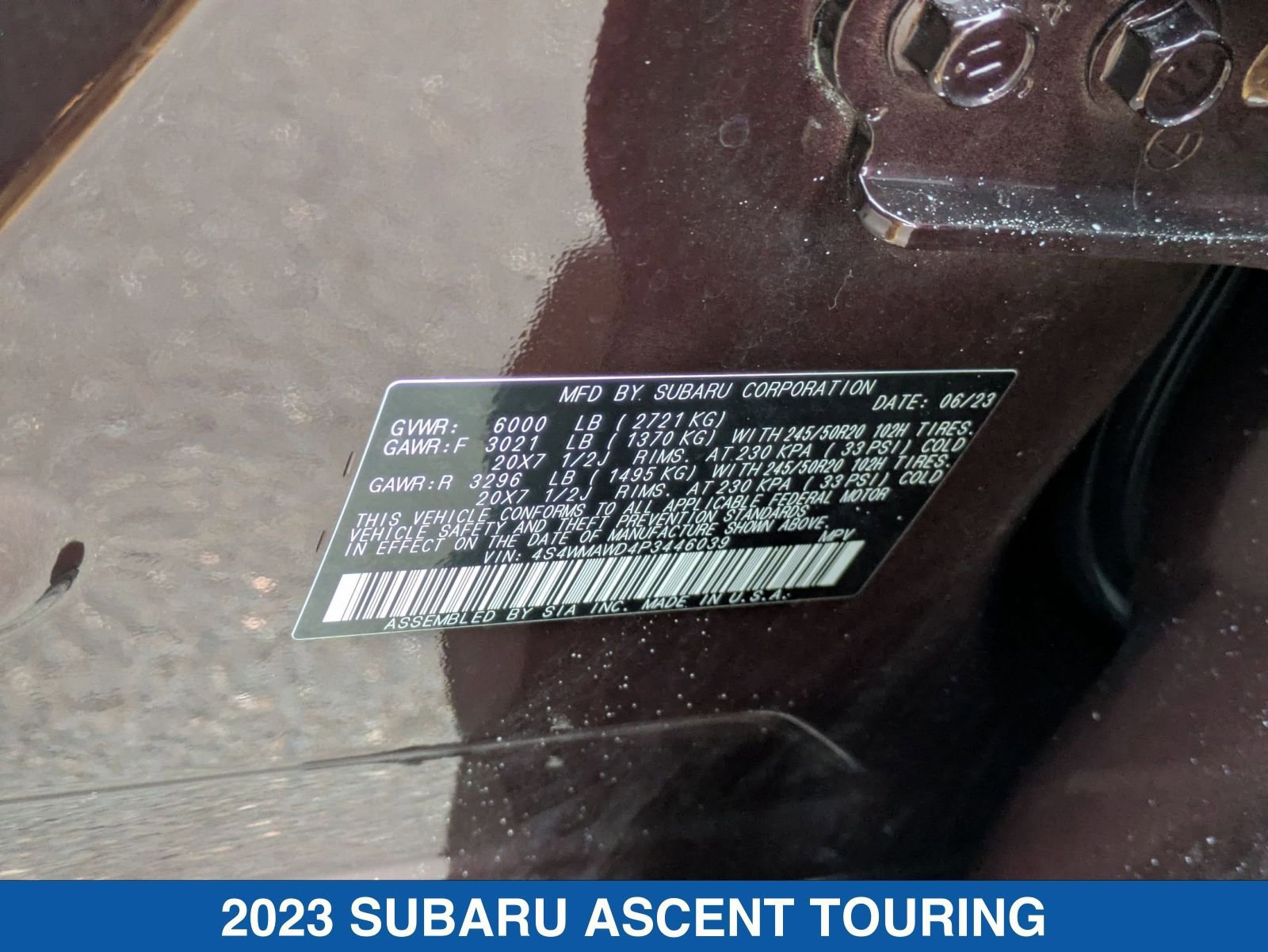 Certified 2023 Subaru Ascent Touring image 41
