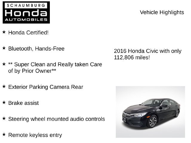 Used 2016 Honda Civic EX image 14