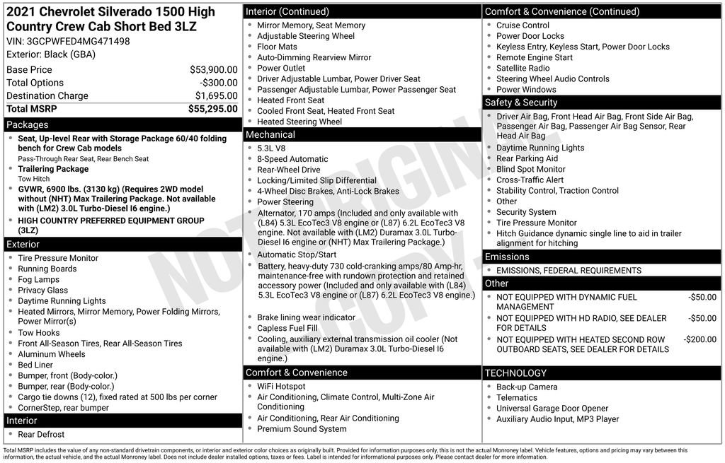 Used 2021 Chevrolet Silverado 1500 High Country image 6